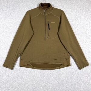 Patagonia MARS R1 Flash Pullover Mens Medium Polartec USA Brown Military